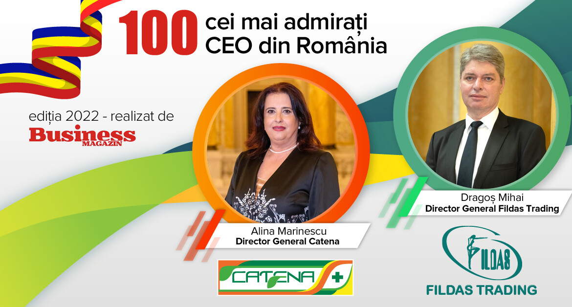 Directorul General Catena si Directorul General Fildas Trading, in Top 100 cei mai admirati CEO din Romania