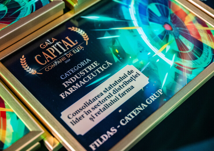 Grupul Fildas-Catena, premiat la Gala Capital Companii de Elită 2024, pentru consolidarea poziției de lider în domeniul farma